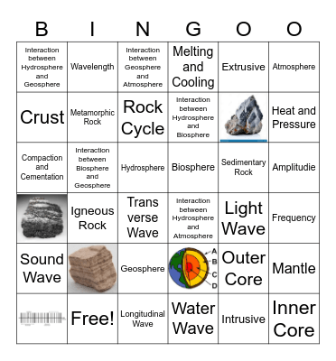 Earth and Waves Bingo Card
