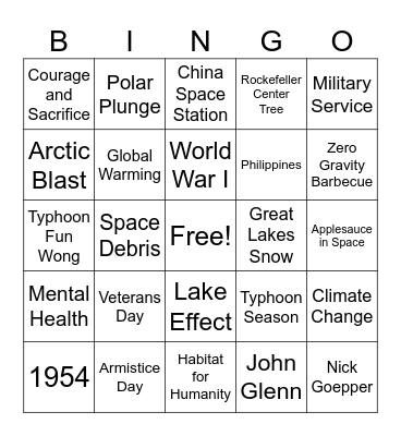 CNN 10 11/11/2025 Bingo Card