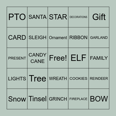 CBO HOLIDAY BINGO Card