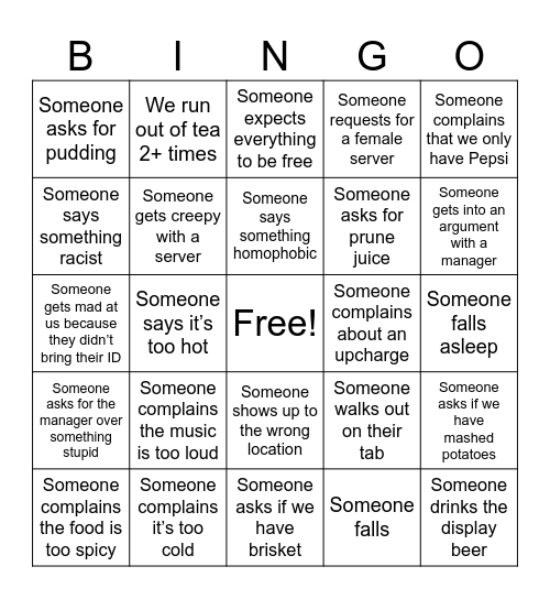 Veterans Day Bingo Card