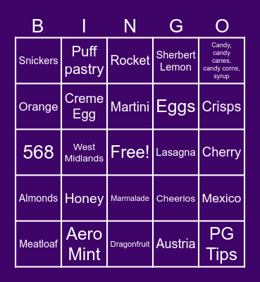 Lullaby Bingo! Bingo Card