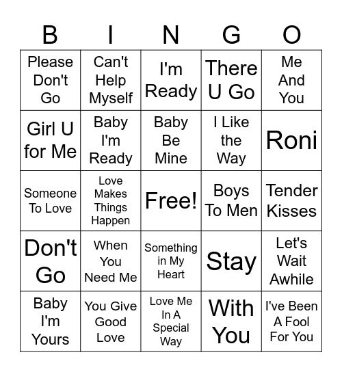 O That's My Jam! Bingo Card