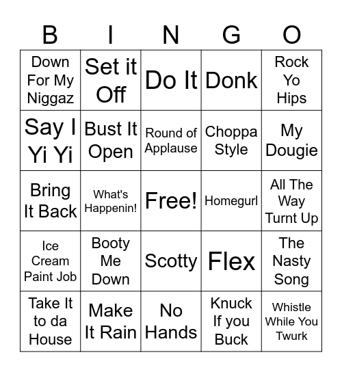 HomeComing Bingo Card