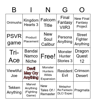 Nov State of Play 2025 Bingo Card