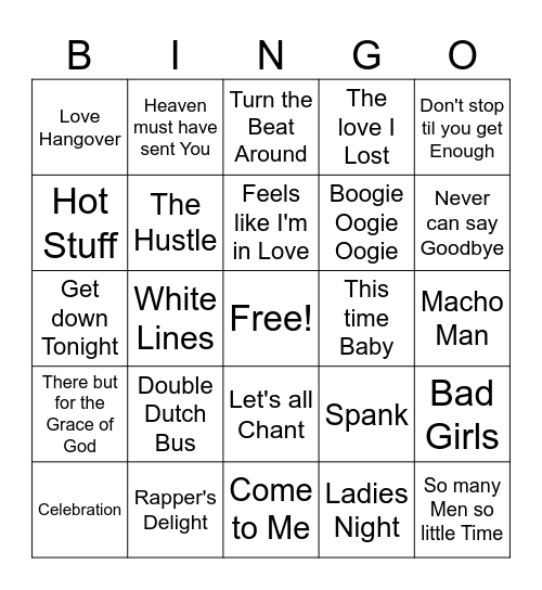 Disco game 2 Bingo Card