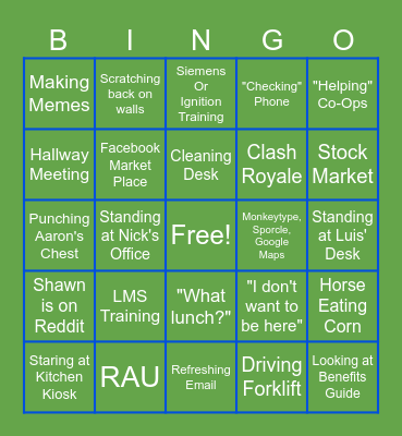 You're Officially on Overhead! Bingo Card