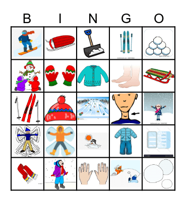 Snow Bingo Card
