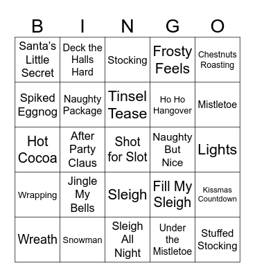 Holiday Bingo Card
