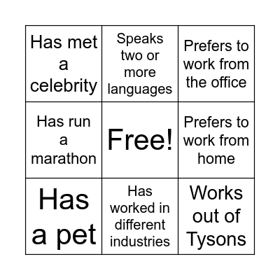 Ascend IAG Bingo Card