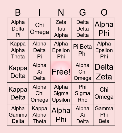 Ohio State PHA Recruitment Bingo Card