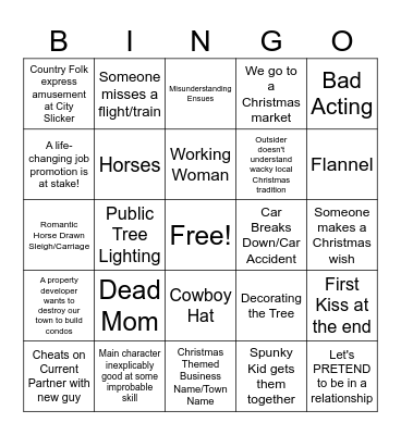 Christmas with a Side of Ranch Bingo Card