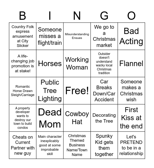 Christmas with a Side of Ranch Bingo Card