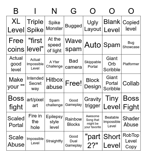 HUGE Recent Tab Bingo Card