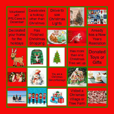 Fab Holiday Bingo Card