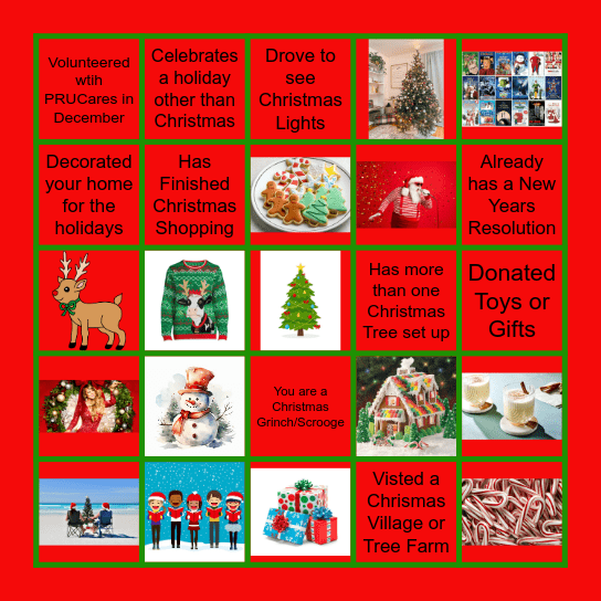 Fab Holiday Bingo Card