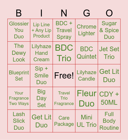 Glossier Brooklyn: Sets & Holiday Bingo ✨ Bingo Card