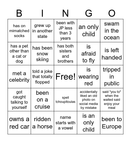 Bingo Card