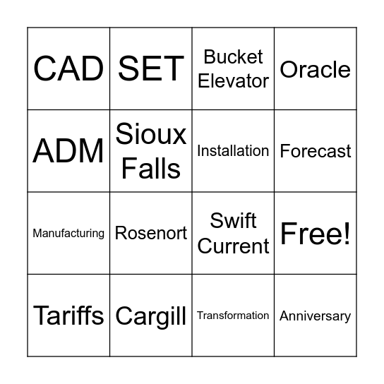 Bingo Card