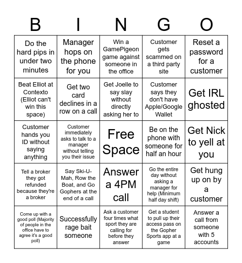 ATO Bingo Card Bingo Card