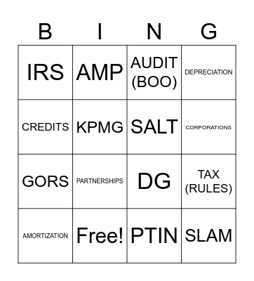 BINGO Card