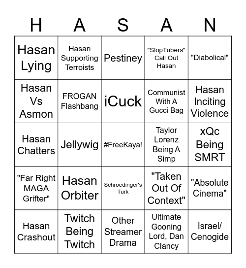 MorePegasus Bingo Pt. 2! Bingo Card