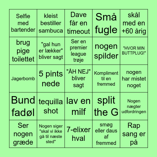 Bingo-crawl Bingo Card