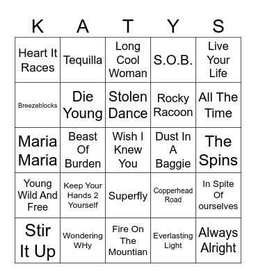 TIA TEQUILA BINGO! Bingo Card