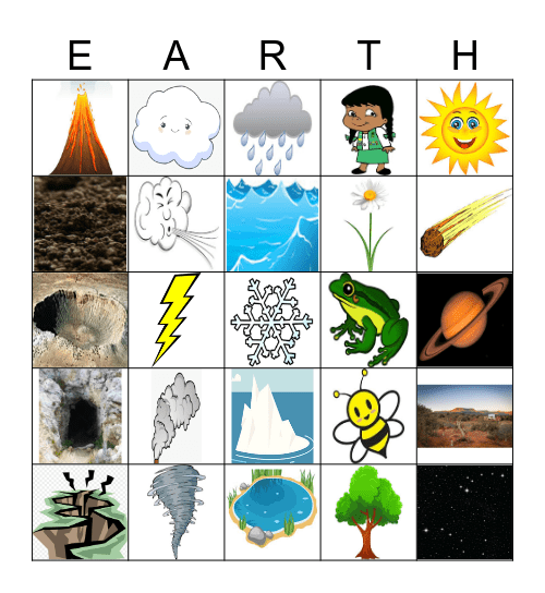 Earth Systems Bingo Card