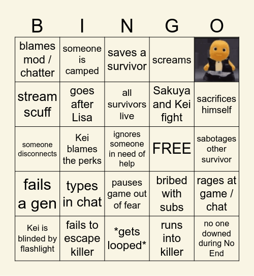 Keiseira Bingo Card