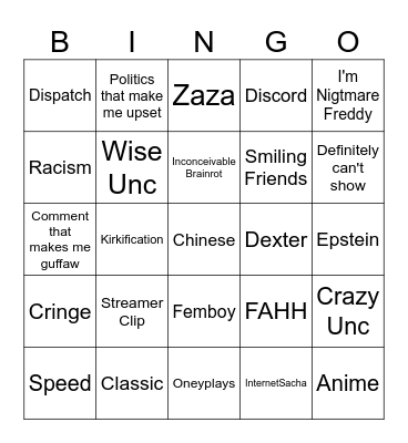 Reels Bingo #1864 Bingo Card
