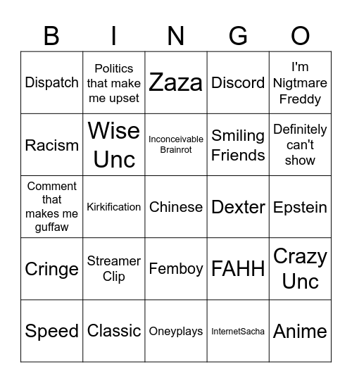 Reels Bingo #1864 Bingo Card