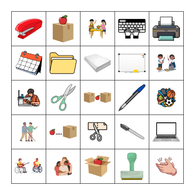 Placement, Actions, Office Bingo Card