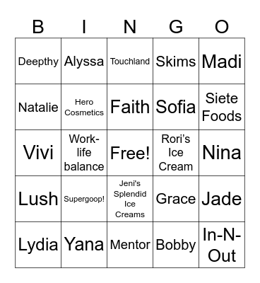 WIBingo Card
