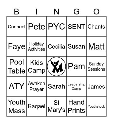 Youth Matters Bingo Card