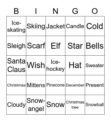 Winter Bingo Card