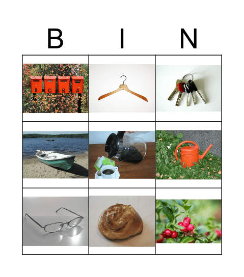 Kuvabingo 3x3 Bingo Card