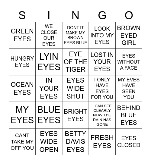 976 HERE’S LOOKING AT YOU KID Bingo Card