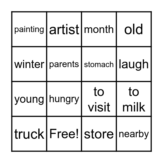 N1 Bingo Card
