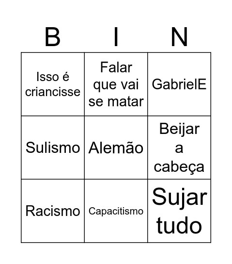 Gameplay de Capacitismo Bingo Card