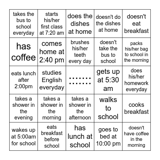 Find someone who... Bingo Card