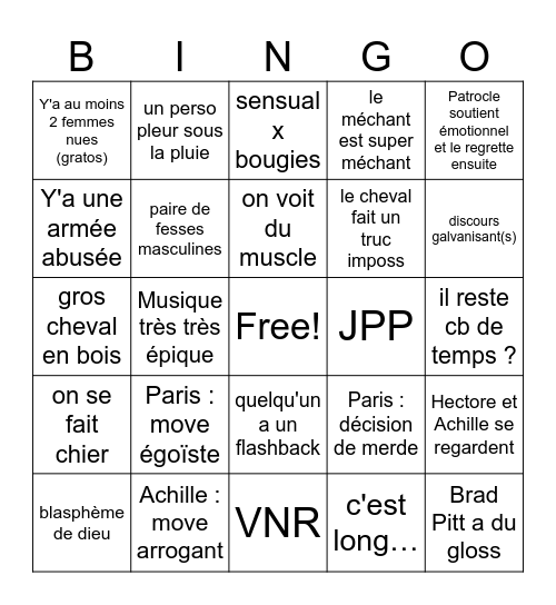 TROIE Bingo Card