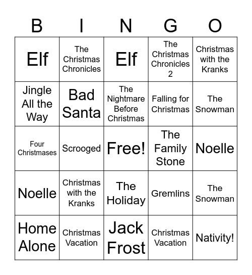 Baltic Christmas Quiz Bingo Card