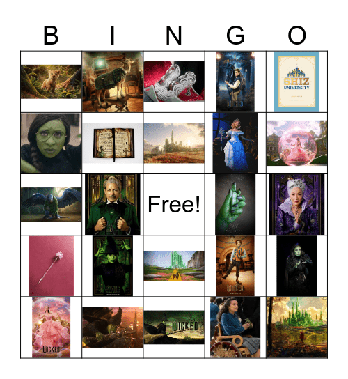 Wicked Bingo Card