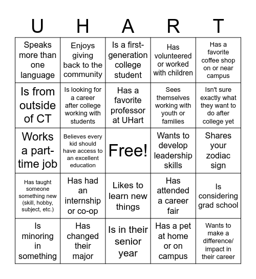Find someone who: Bingo Card