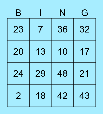 SPI Loteria Bingo Card