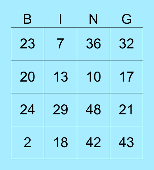 SPI Loteria Bingo Card