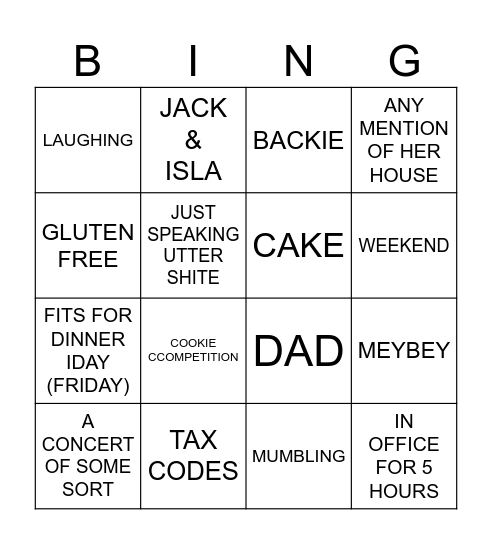 WEEKLY KEB Bingo Card