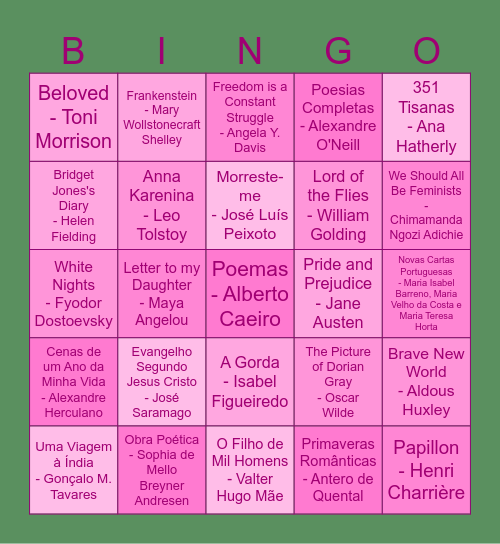 Books Bingo Card