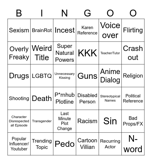 Tomorrows Teachings Bingo Card