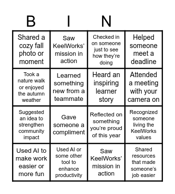 Gratitude Bingo! 😇 Bingo Card